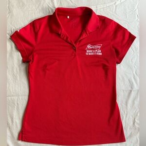 Budweiser Red Adidas Polo-Size Small